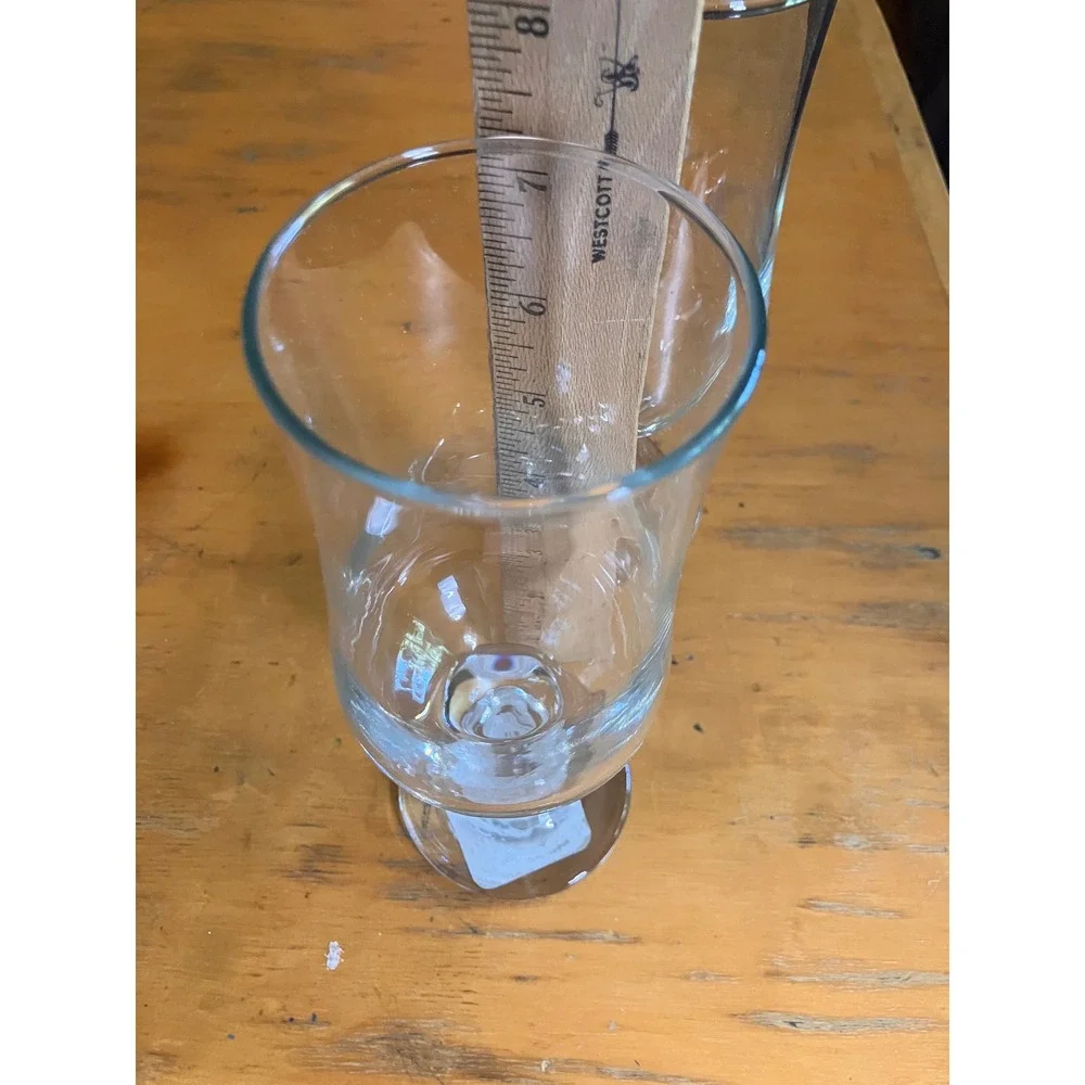 NWT Pier 1 Hurricane Glasses Unisex OS Clear Footed Cocktail Barware Set of 2